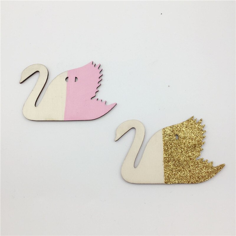 Ins Nordic Macaron Houten Zwaan Decor Banner Pasgeboren Baby Slaapkamer Decoratie Beddengoed Bumpers Kids Party Vlaggen Kids Meisjes