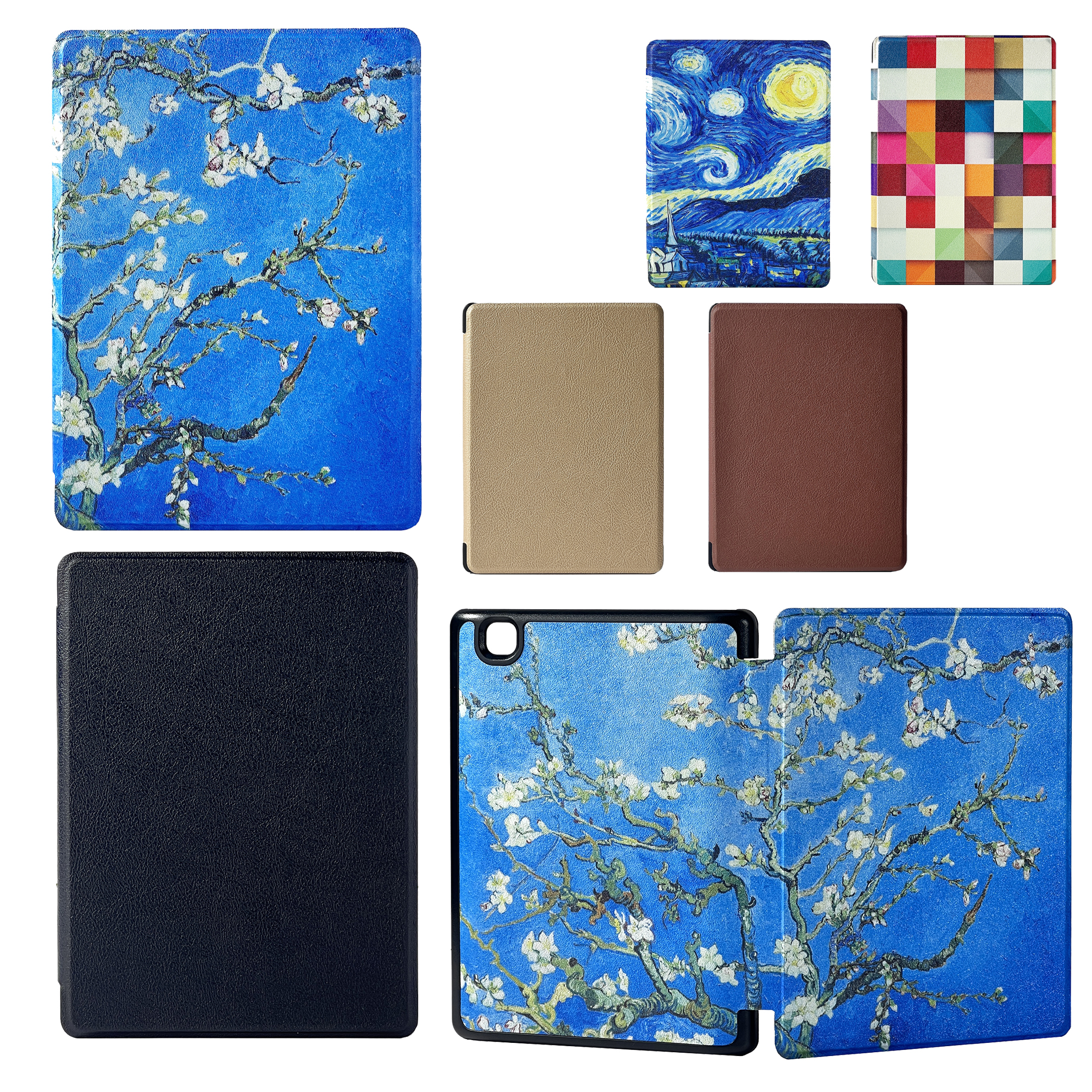 Funda de cuero para KOBO AURA EDITION 2 Funda de 6 pulgadas N236 eReader Ebook Funda Capa Folio magnética Auto Wake Sleep Print Book Cover