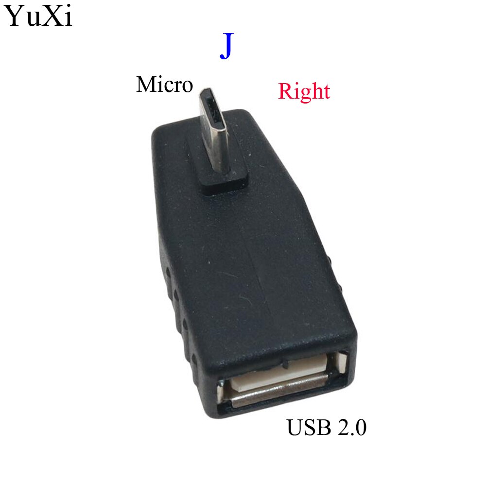 Neuer schwarzer USB 2.0 Typ A auf Mikro USB B männlich weiblich Adapter Stecker Konverter USB 2.0 auf Mikro-USB-Anschluss 90 Grad: Silber