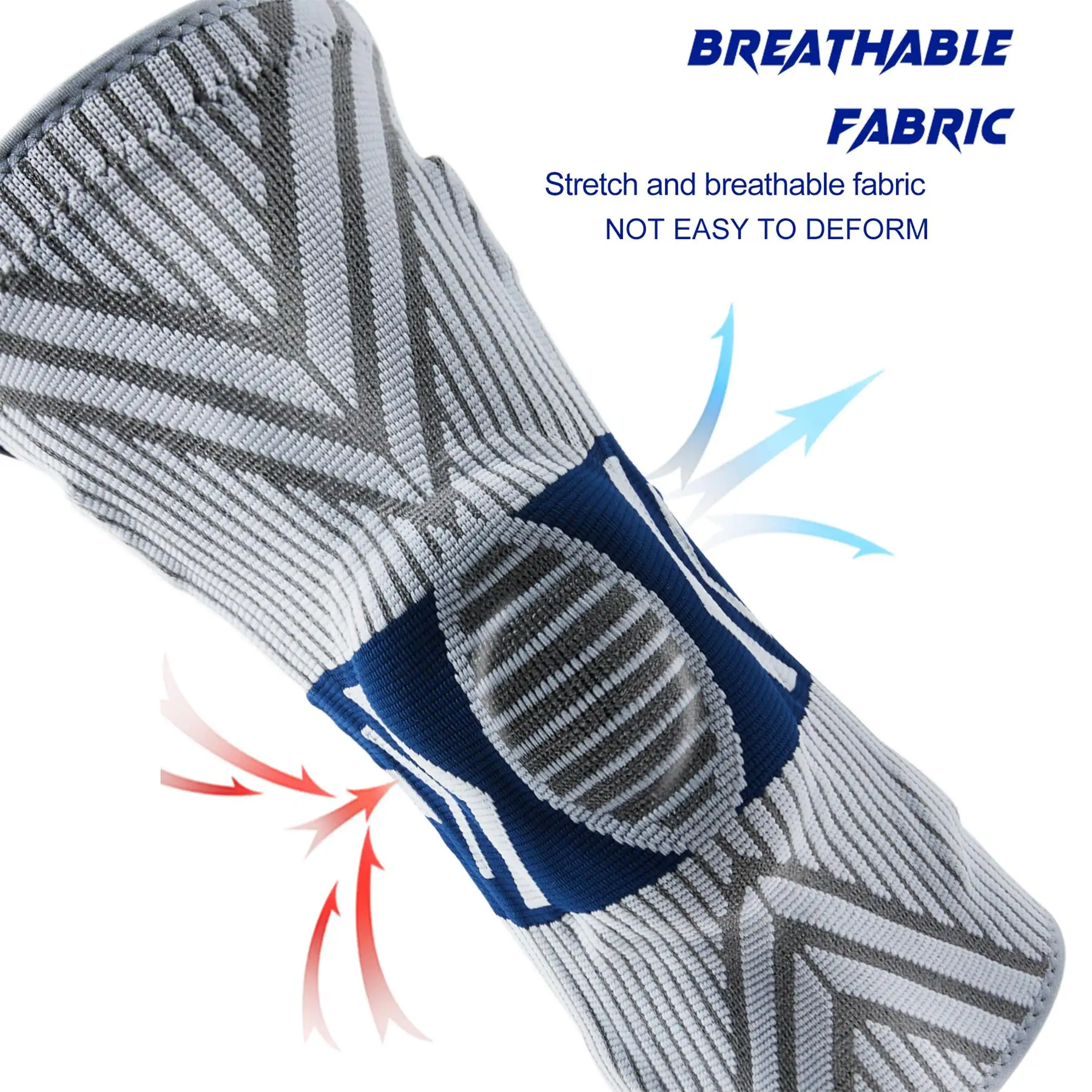 Latest Knee Support for Men Pressurized Elastic Knee Brace with Silicone Spring Basketball Volleyball Knee Pads