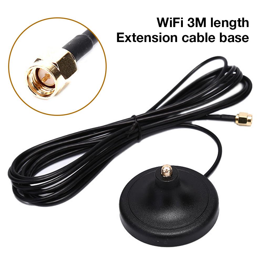 2.4G Base d'antenne WIFI3 mètre câble d'extension SMA aiguille intérieure à femelle trou intérieur Interface 3G4G antenne magnétique Extender