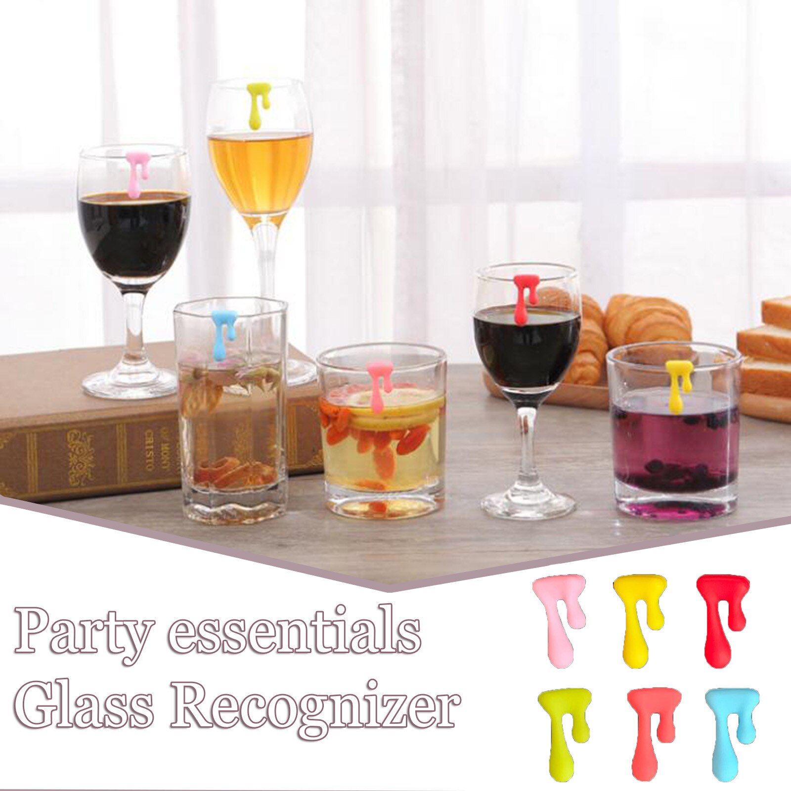 3# Silicone Pineapple Water Wine Glass Mark Wine Glass Recognizer Party Wine Glass Drink Identification Marker