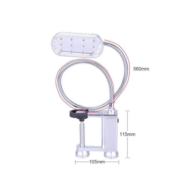 base per barbecue a portato luce a portato super luminosa-collo di cigno flessibile a 360 gradi, resistente alle intemperie, illuminazione per barbecue, lavoro