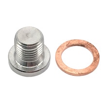 O2 Sensor Bung Plugs Stainless Steel M12 X 1.25mm Oxygen Wideband Sensor Bung Plug with Washer, Universal Fit