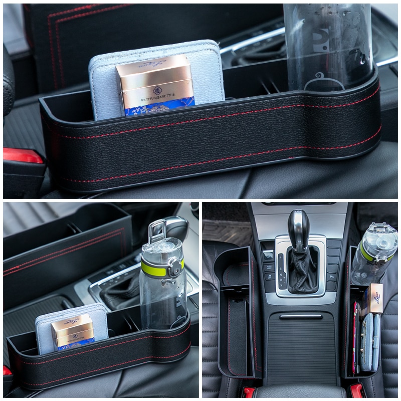 Pu Lederen Auto Organizer Voorstoel Filler Autostoel Spleet Kloof Opslag Catcher Box Pocket Organizer