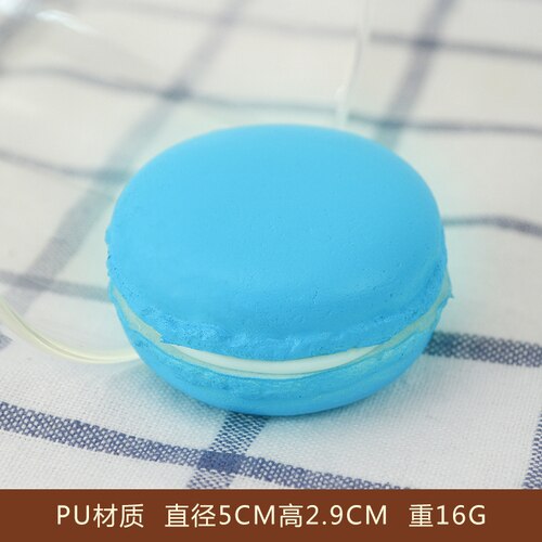 1 stk madfotografering indretning simulation donuts macaron rekvisitter mad model dessert bord snack dekoration kunstig kage boligindretning: Macaronblåt