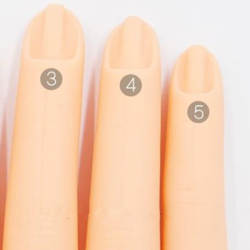 5 Stks/set Vinger Nail Practice Model Nep Vinger Nail Art Training Hand Manicure Tool