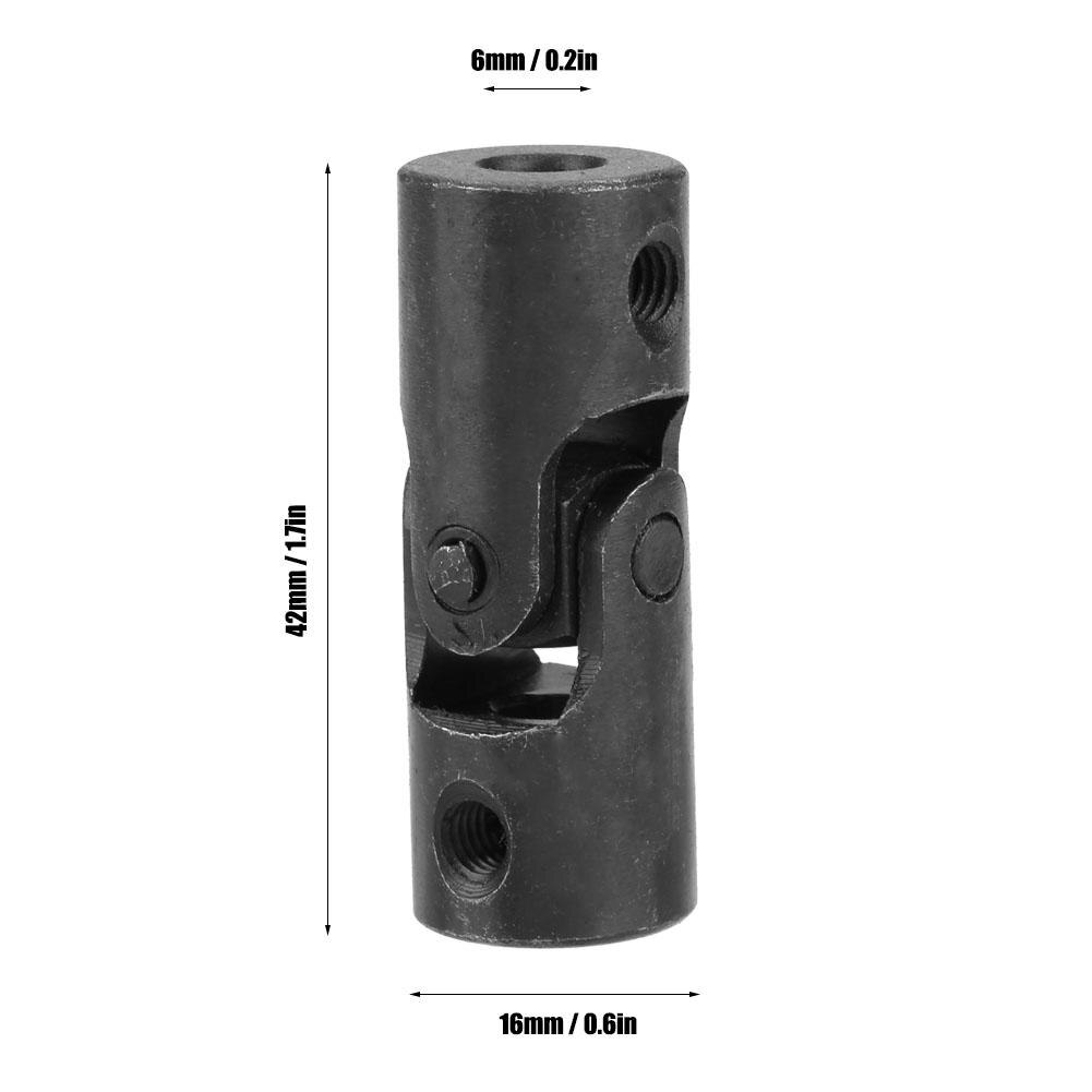 Shaft Coupling Motor Connector DIY Steering Universal Joint 6*16*42mm Motor Connector