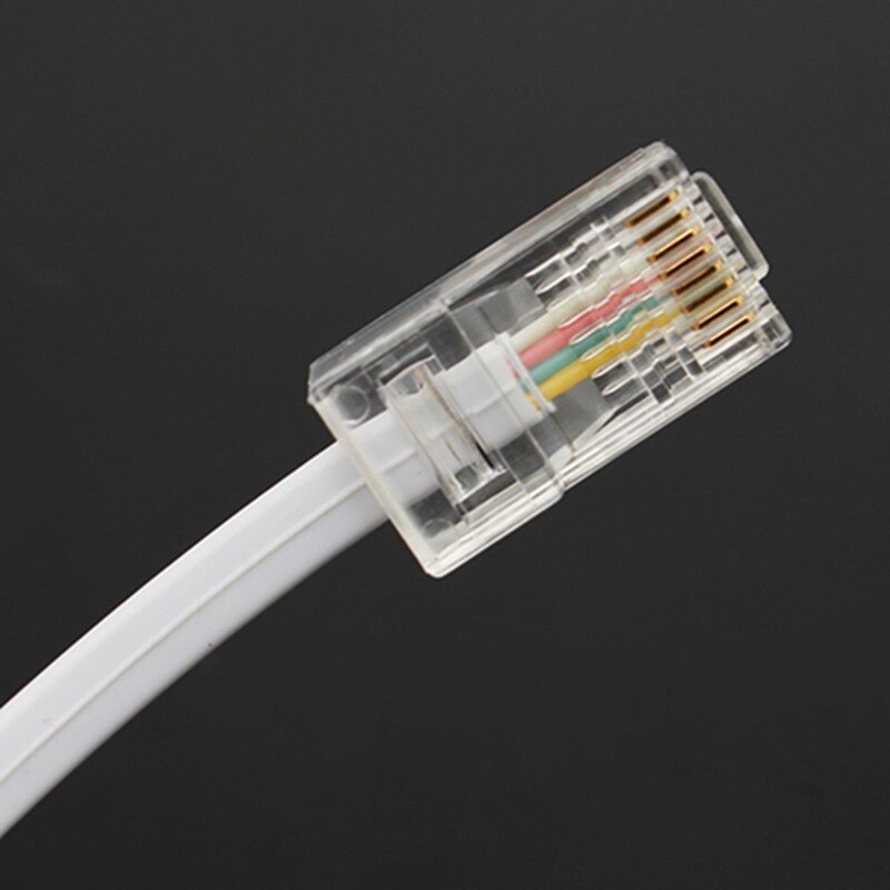 Lowest Price RJ11 6P4C Female To Ethernet RJ45 8P8C Male F/M Adapter Converter Cable White