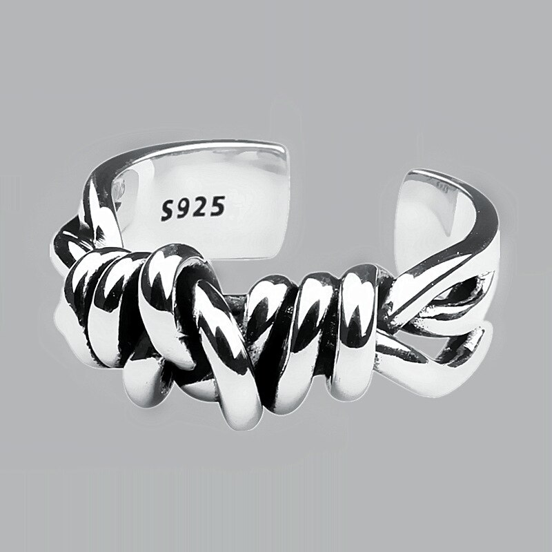 Punk Vintage Engels Brief Metal Brief Open Ringen Vinger Vrouwen Mannen Partij Sieraden: 33