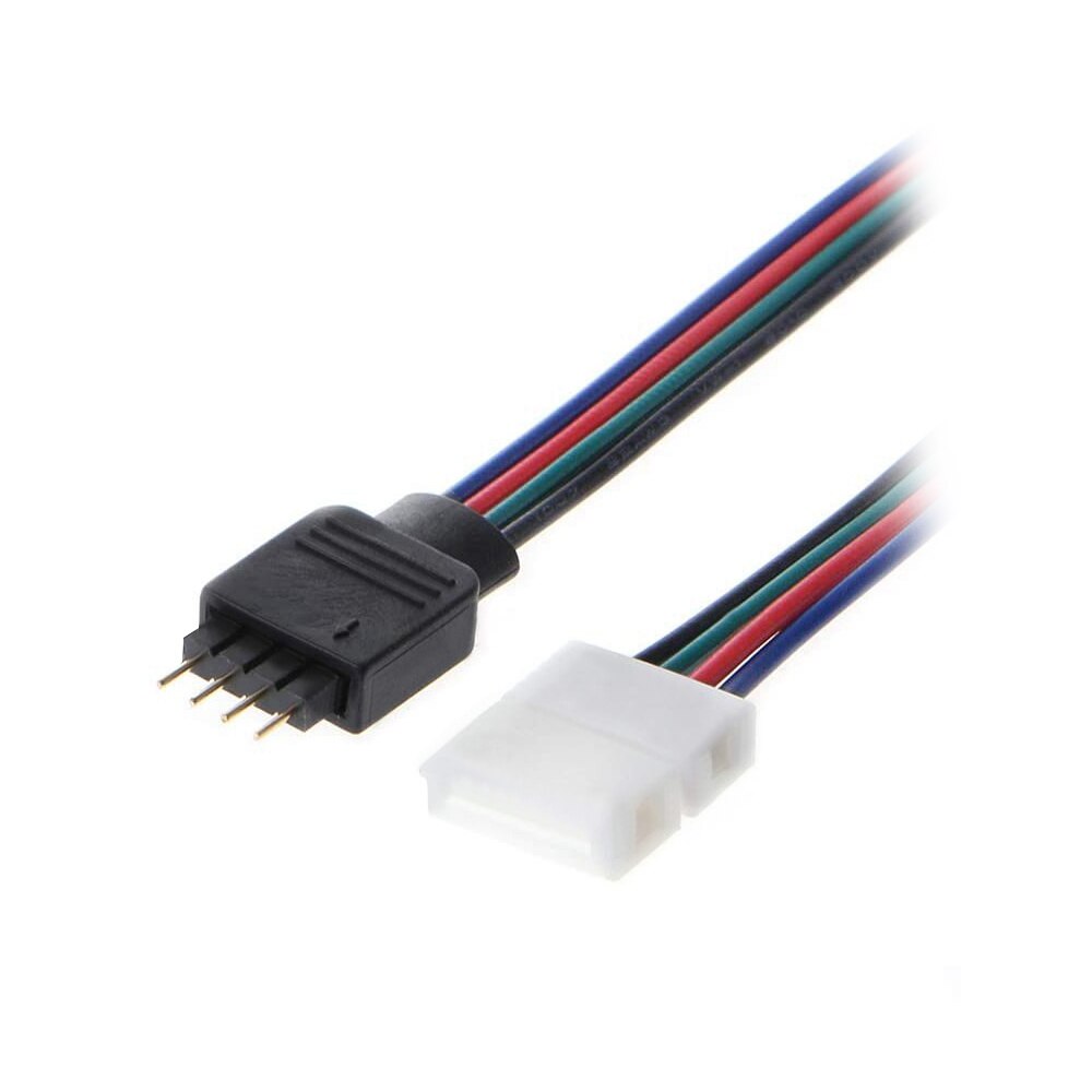 Led strip lys rgb 4 pin stik kabel led lys form 10mm leadwire til smd 5050 led strip lys gør det selv
