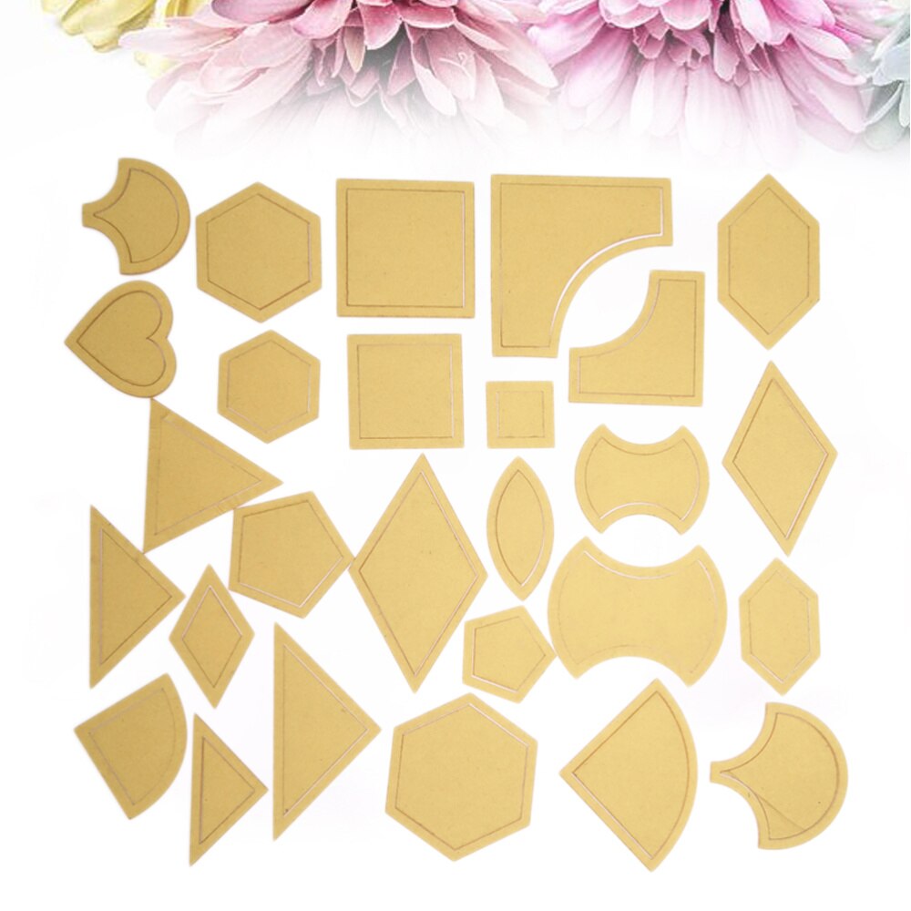 27pcs Quilting Templates Multi Pattern Transparent Quilting Tool Sewing Templates for Embroidery
