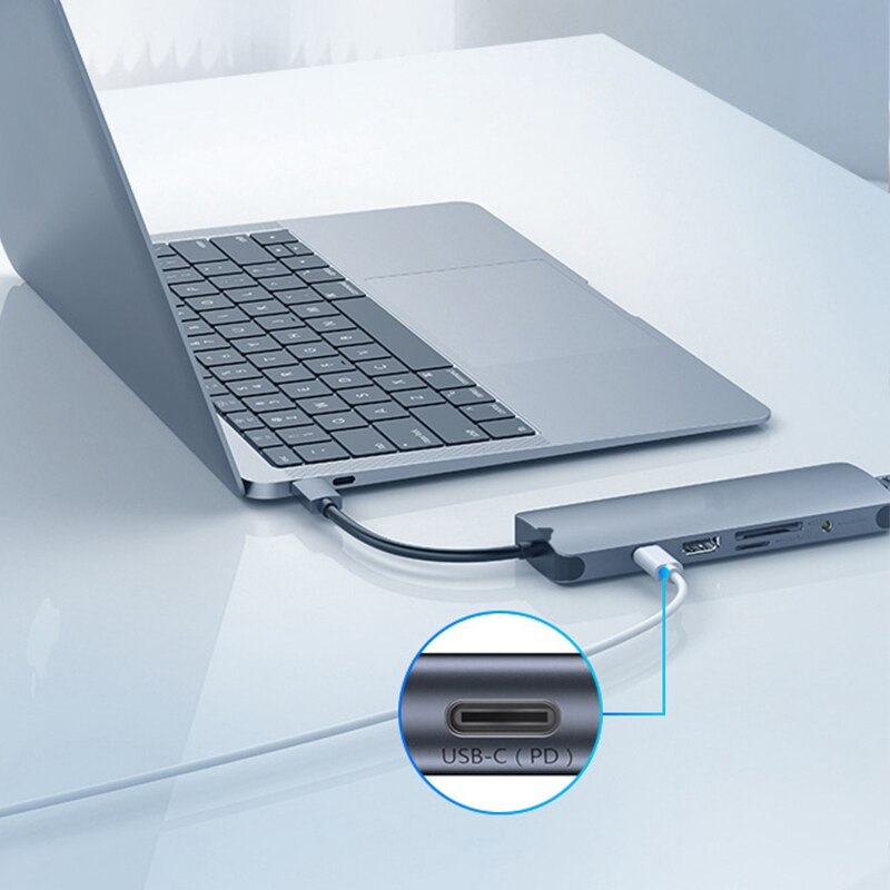 USB C Hub 9 in 1 Type C Expander Adapter with PD P... – Grandado