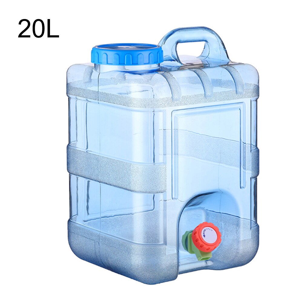 Wasser Behälter Lebensmittel Klasse Sicherheit Wasser Panzer Eimer Camping Picknick Fahren Wasserkocher Mit Wasserhahn Tragbaren Außen Große Kapazität: Blau 20L