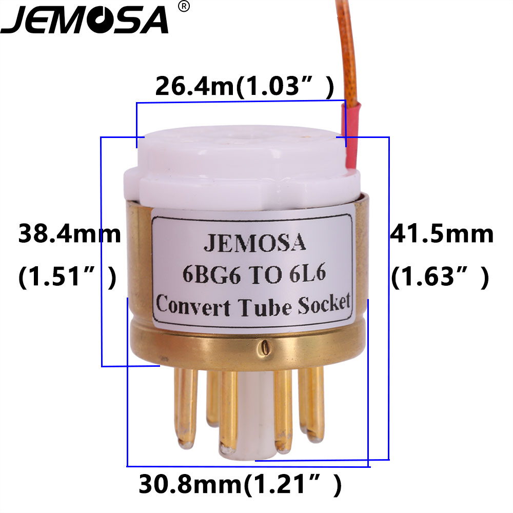 1PC 6BG6 6L6 Vacuum Tube Socket Adapter 6BG6 (TOP)TO 6L6 (BOTTOM) Tube DIY Audio Vacuum Tube Amplifier Convert Socket Adapter