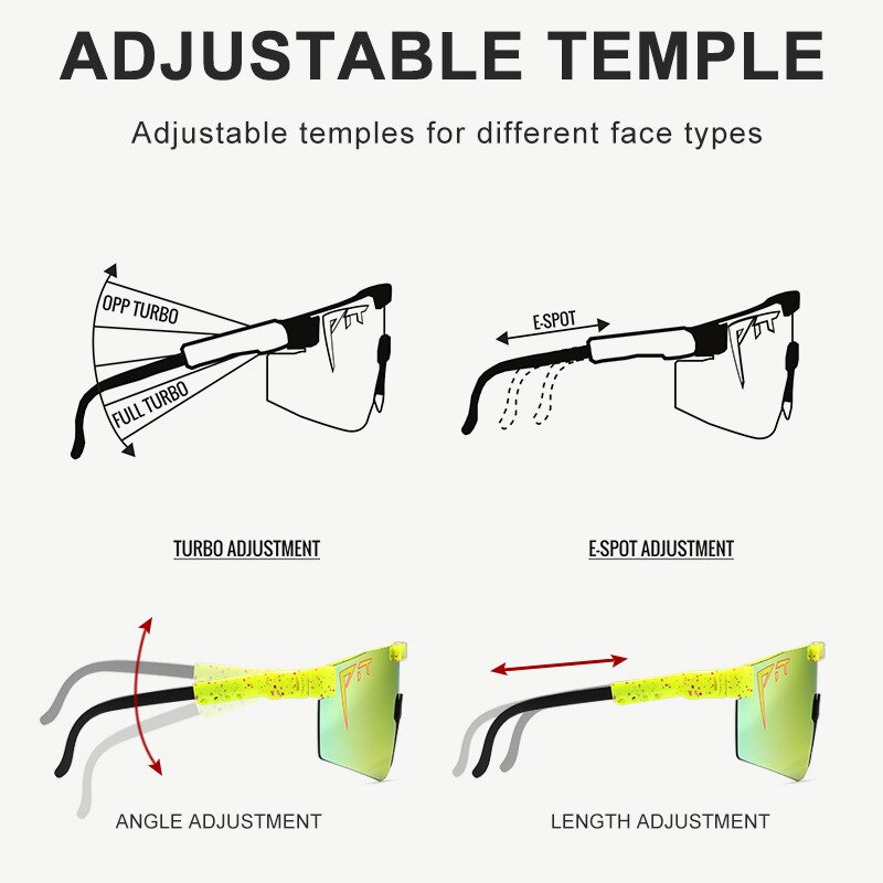 Pit viper Übergroßen Blau Gespiegelt Sonnenbrille Männer Sport polarisierte brillen einstellbare tr90 rahmen uv400 Schutz Frau Gläser