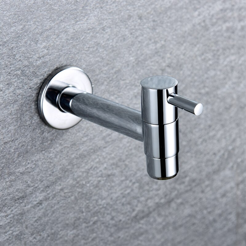 Outdoor Garden Wall Mounted Extra Long Mop Washing Faucet Bathroom Washing Machine Water Tap Solid Brass Single Cold Sink Faucet