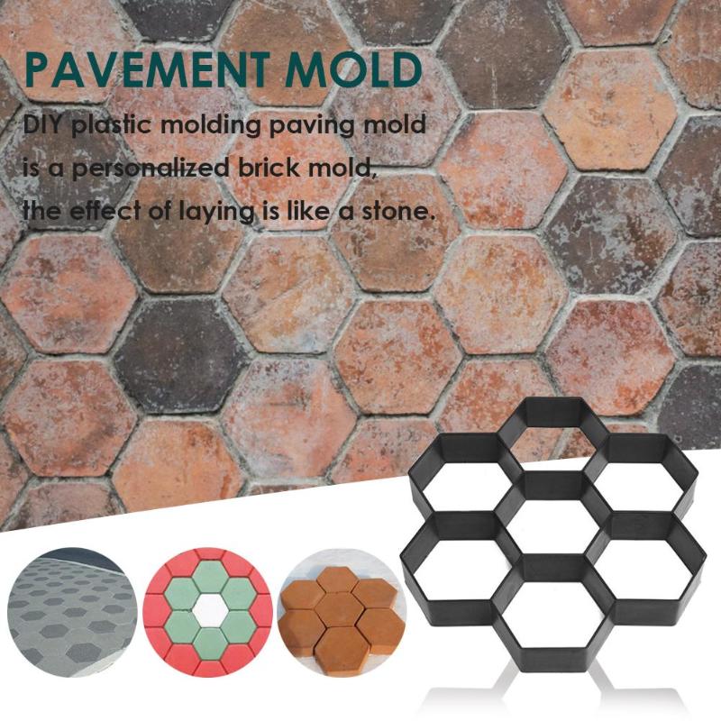 Molde de hormigón para pavimento de jardín, molde de hormigón para pavimento de jardín, DIY, Camino de piedras de ladrillo de cemento, moldes de hormigón, decoración de Tuin