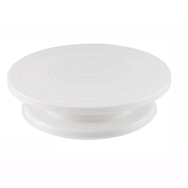 Non-slip Cake Pastry Turntable Stand Pastry Spatula Confectionery Cake Decoration Tools Kitchen Accessories Bakeware Baking Mold: White
