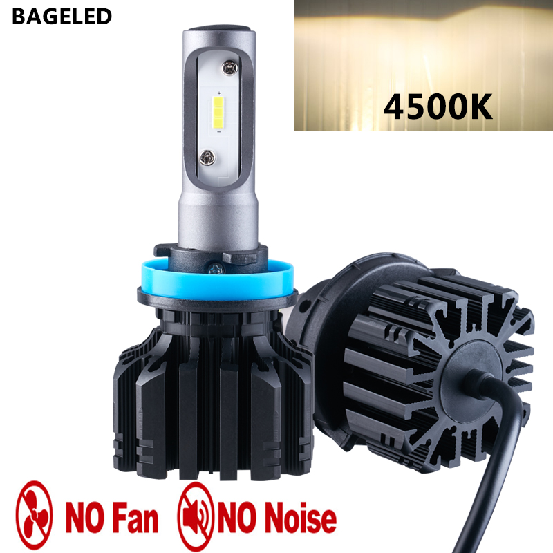 H4 LED H7 H11 H8 HB4 H1 H3 9005 HB3 Auto S5 S3 sin ventilador bombillas de faros de coche 60W 8000LM accesorios de coche 4500K luz antiniebla led