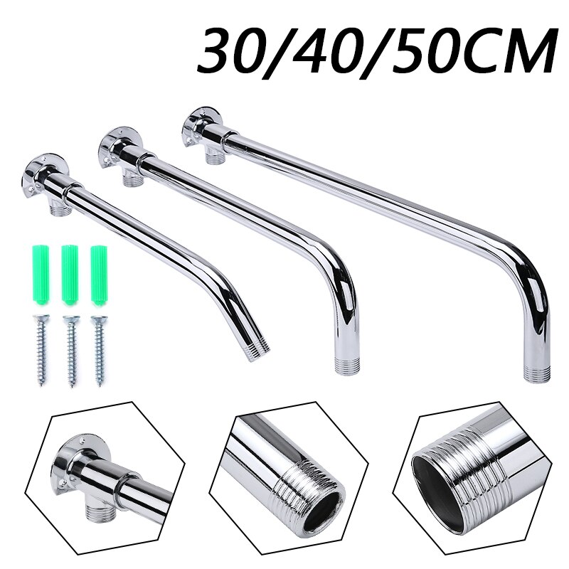 30Cm/40Cm/50Cm Wall Mounted Douche Extension Arm Schuine Extra Pijp Rvs Arm Beugel voor Douche Badkamer Accessoires