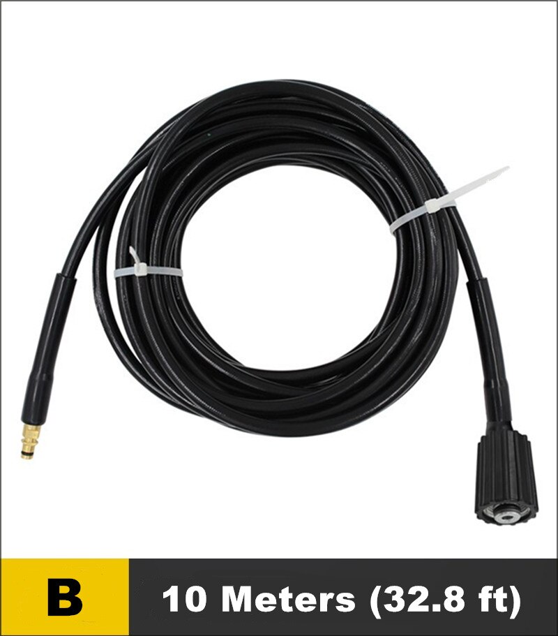10 Meters Pressure Washer Extension Hose Pipe For Karcher K HD HDS Elitech Interskol HUTER Washer Outlet: Silver