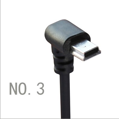 40 cm USB 2.0 Male naar MINI USB 2.0 Male 90 Graden mini USB Up of Down Hoek links of haaks Intrekbare Data Oplaadkabel: NO.3 Down
