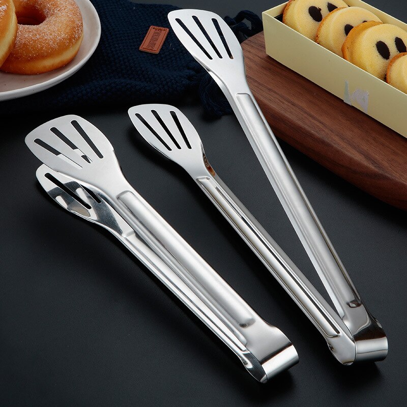 Portable 304 Stainless Steel Food Clip Food Clip Barbecue Bread Steak Clip Baking Cake Tools Kitchen Supplies