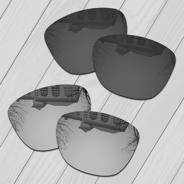 Eos polariserade förbättrade ersättningslinser för oakley frogskins  oo9013 solglasögon - flervals: Svart silver