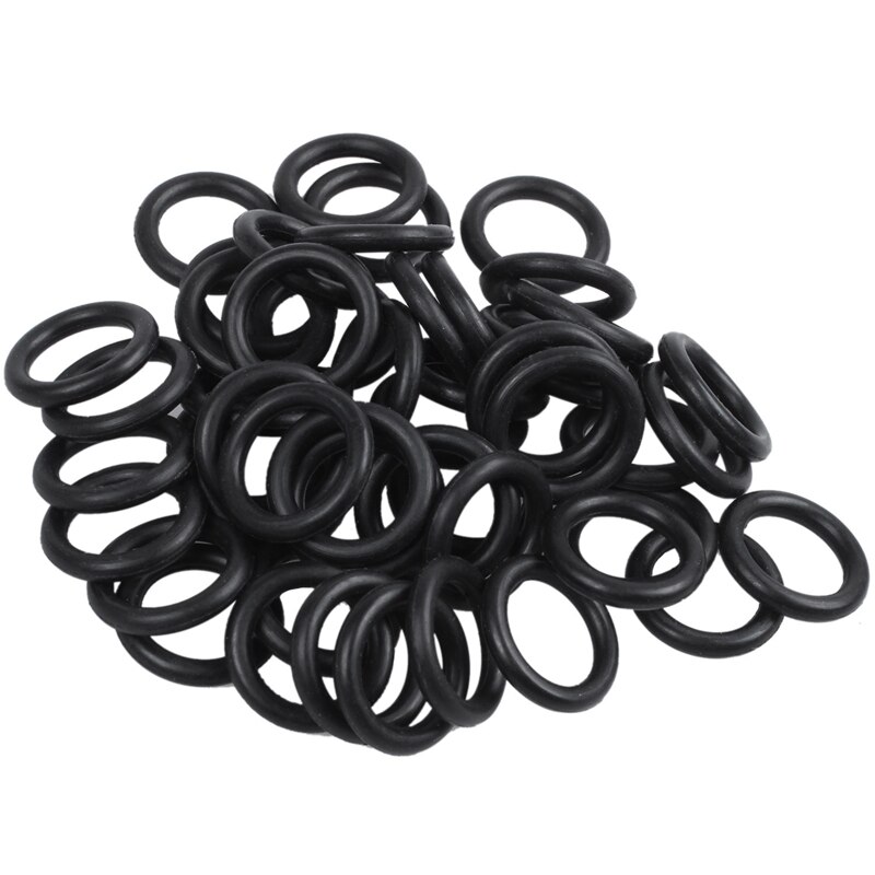 50 x Black 15 mm x 2.5 mm Nitrile Rubber O-Ring Oil Seal Washers