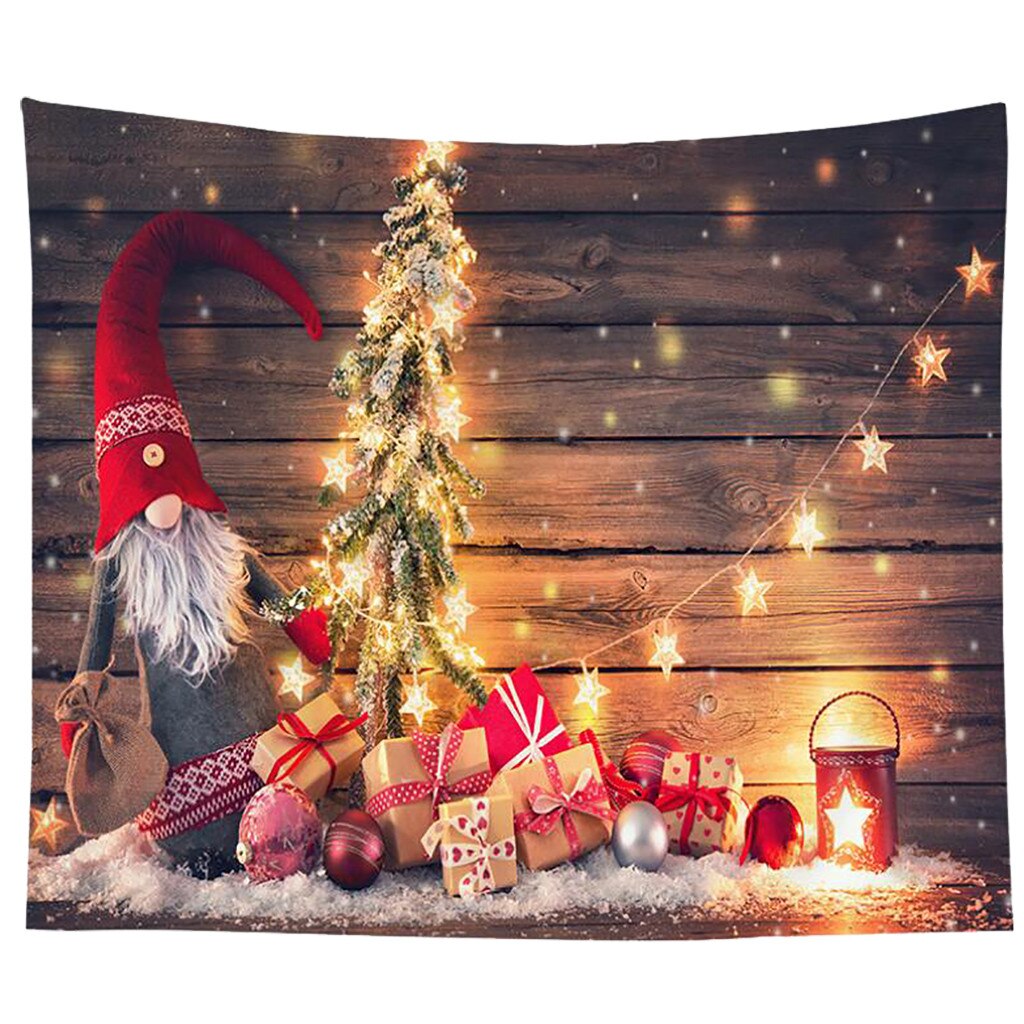 Christmas Art Wall Hanging Tapestry Christmas Beautiful House Tapestry Background Home Decoration Xmas Year