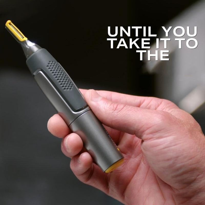 Mintiml™Micro tondeuse de précision, Portable et antidérapant, lumière LED, nez, oreille, sourcils, barbe, outil Ultra-mince, directe