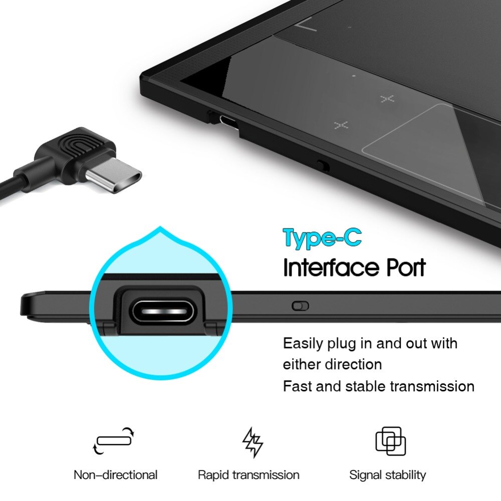 A30 Graphics Drawing Tablet with 8192 Levels Battery-Free Pen - 10" x 6" Active Area Computer Peripherals