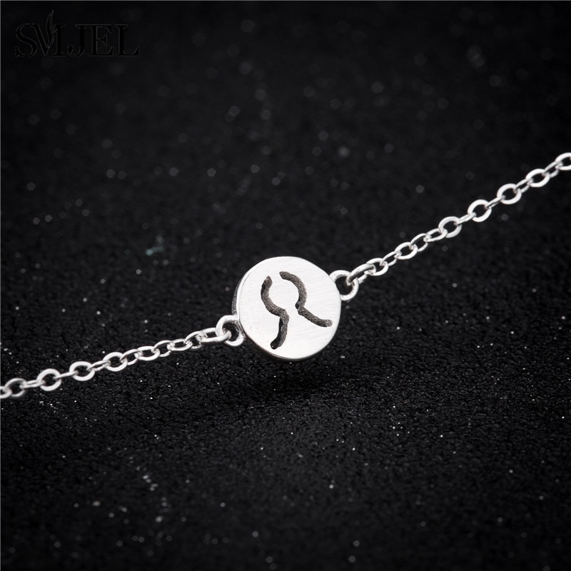 SMJEL Personalize 12 Constellation Zodiac Sign Bracelets for Women Girl Cancer Leo Virgo Libra Women Men Jewelry pulsera mujer