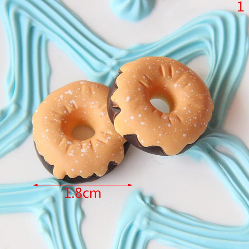 10Pc Leuke Mini Candy Donut Pop Voedsel Pretend Play Poppenhuis Miniatuur Thuis Craft: YL1