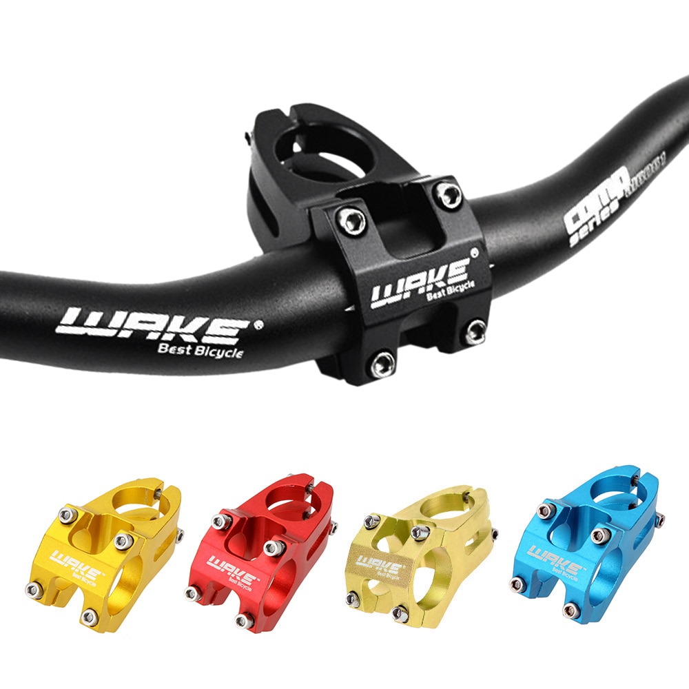 WAKE-tige de guidon de vélo en alliage d'aluminium, pour vtt, cyclisme en montagne, diamètre de 31.8mm, rouge/bleu/or/noir