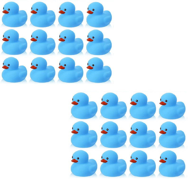 6/12/24/48 piezas patos de goma azules Mini pato conjunto juguetes patos de goma chirriantes lindos patos flotantes para recuerdo de de cumpleaños: Verde