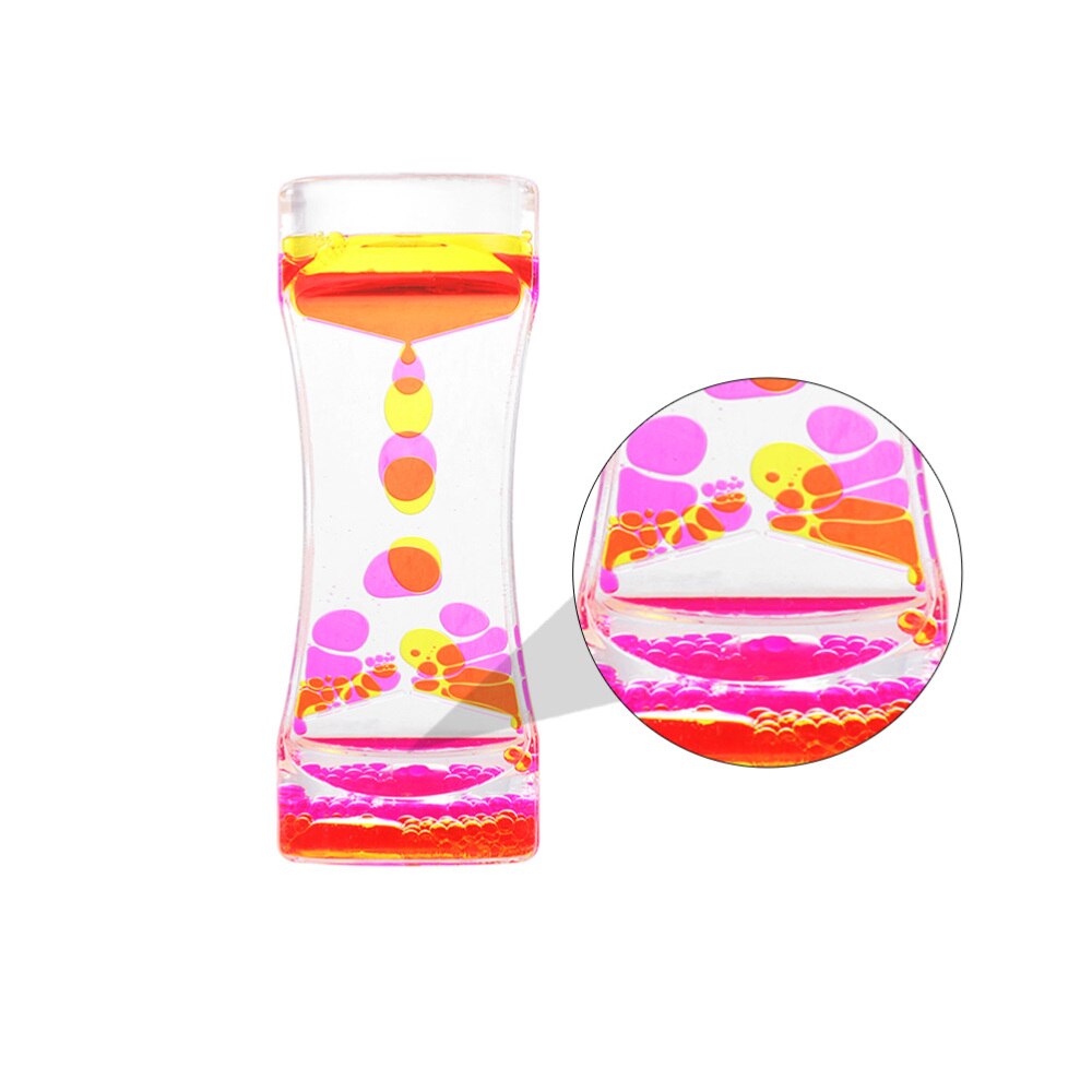 Slim Waist Liquid Motion Bubbler Timer Desk Two-color Action Liquid Timer