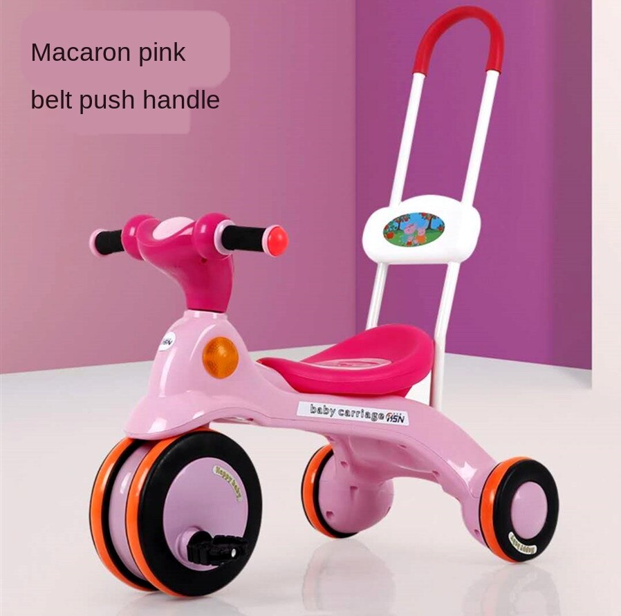 Baby Driewieler Pedaal Fiets 1-3 Jaar Oude Kinderen Rit Op Auto Lopen Tool Drie Wiel Fiets Baby Kinderwagen met Muziek Licht: C