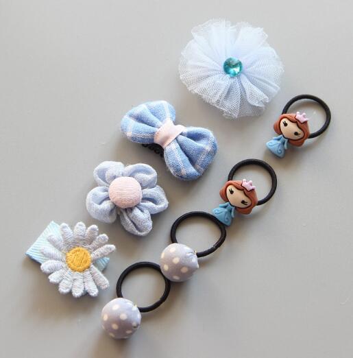 Capelli del bambino Della Forcella Della clip Accessori Dei Capelli Del bambino della ragazza Della clip dei bambini della clip di Capelli di Pollice in Gomma fascia Dei Capelli Della fascia impostato: 11