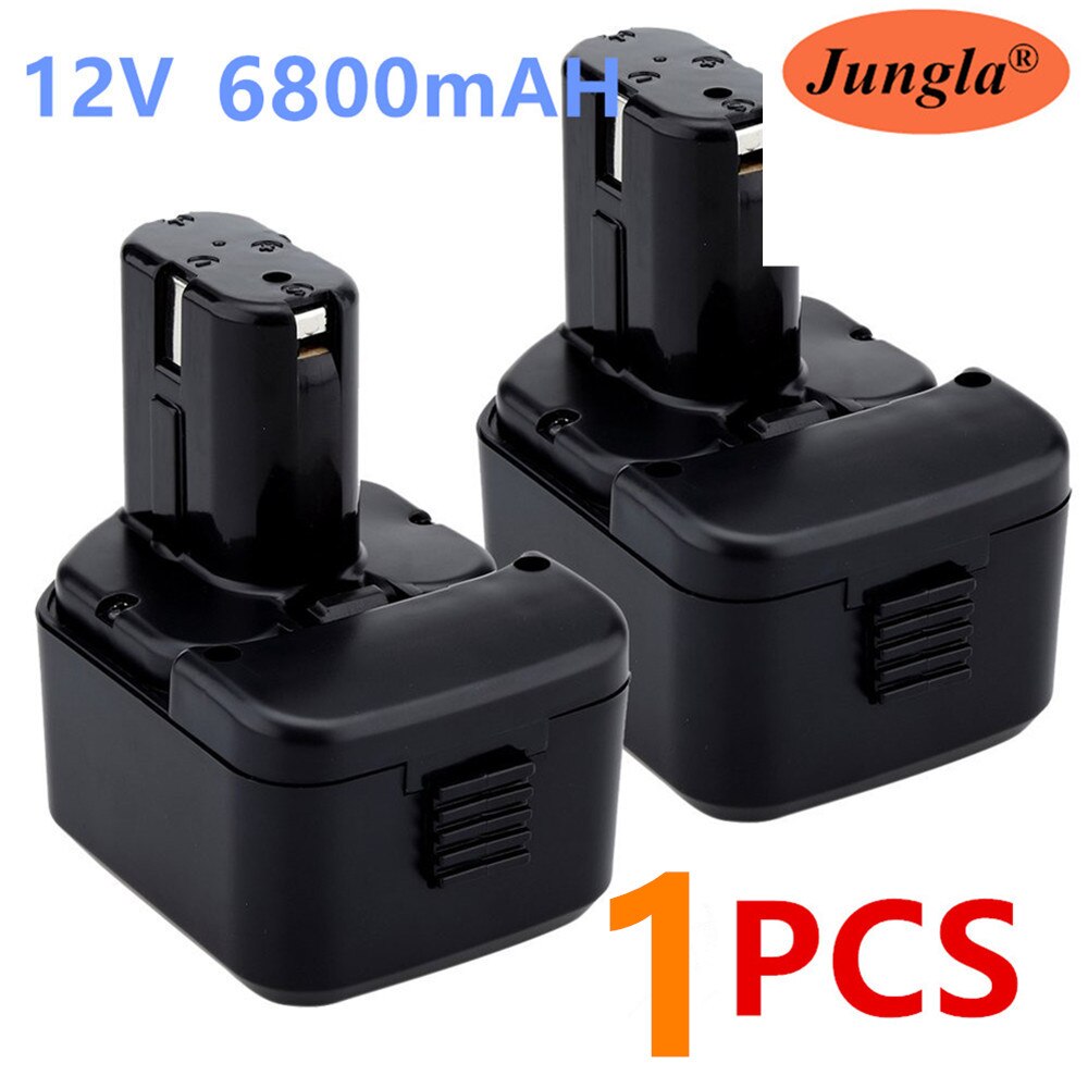 Batería recargable para Hitachi EB1214S DS12DVF3, 12V, 6,8 Ah, Ni-MH, batería de taladro inalámbrica, EB1212S, EB1220BL, EB1, 2 uds.: 1PCS