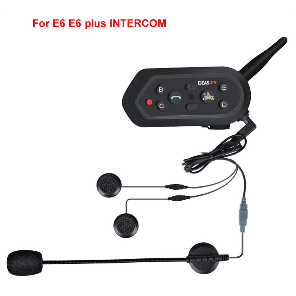 EJEAS E6 intercomunicador para casco de motocicleta oreja altavoz auriculares micrófono Bluetooth altavoz Clip accesorios para E6 E6 más intercomunicador