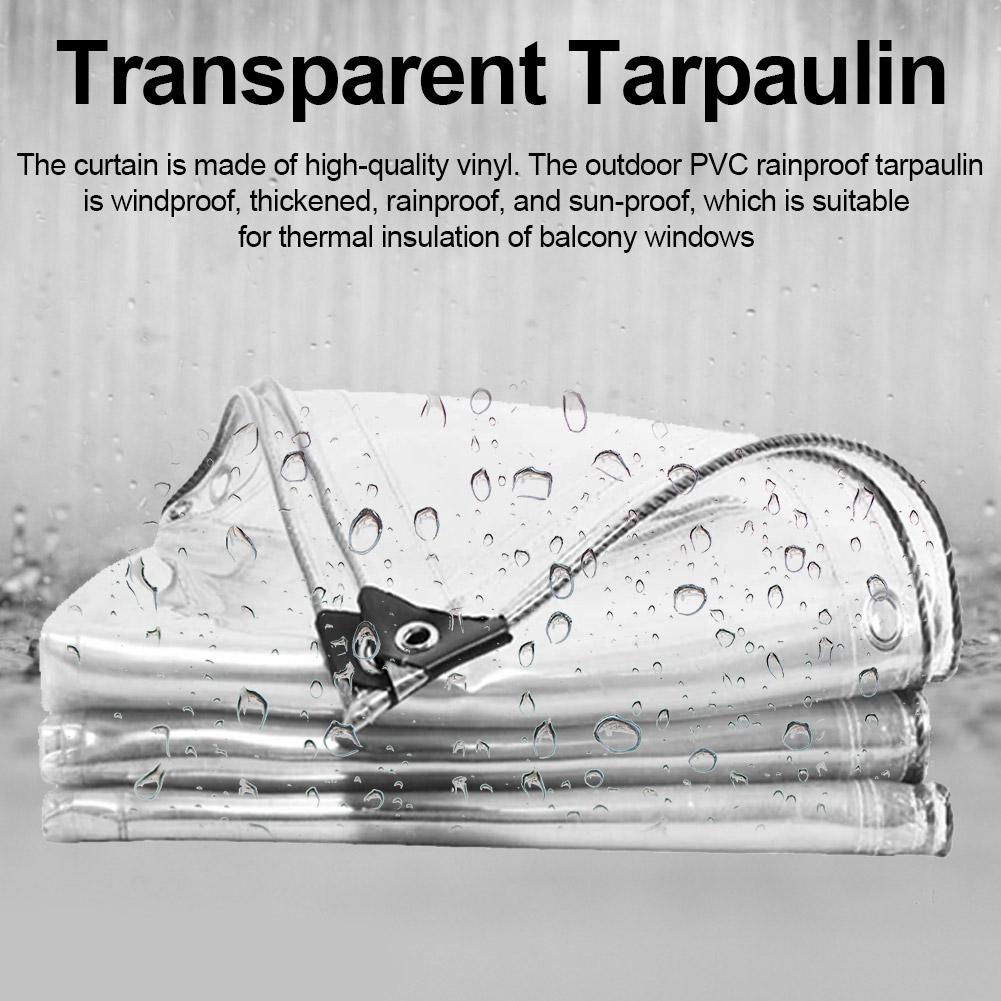 Transparent Tarpaulin Windproof Rainproof Tarp Canopy Tent Windshield Garden Sun Protection Tool Insulation Shed Cloth Freezing