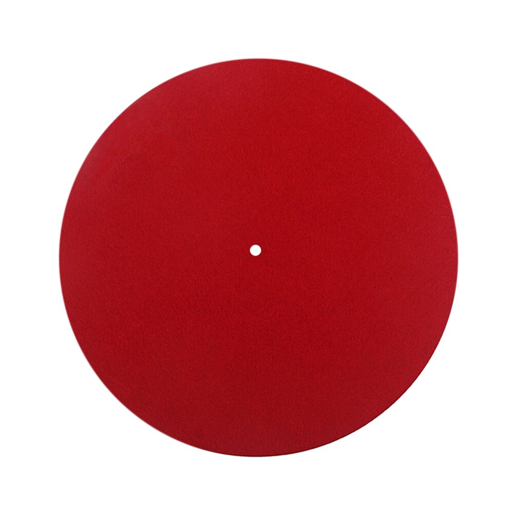 Felt Turntable Platter Mat Audiophile Anti-Static LP Vinyl Turntable Record Player Pad for Phonographs Record Slipmat: Red Color