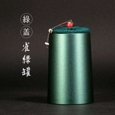 Small Special-shaped Tea Cans Tea General Packaging Tin Box Metal Spot Tinplate Cans Tea Organizer Kitchen Supplies: green emerald