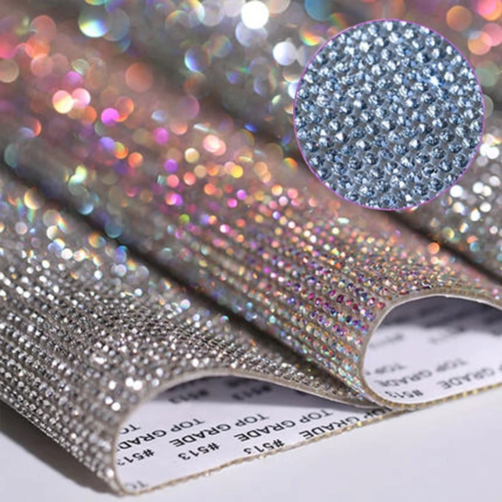 Zelfklevende Strass Sticker Tape Vel Trim Glitter Crystal Ribbon Gem Stickers voor DIY Auto Telefoon Schoenen Kleding Decor