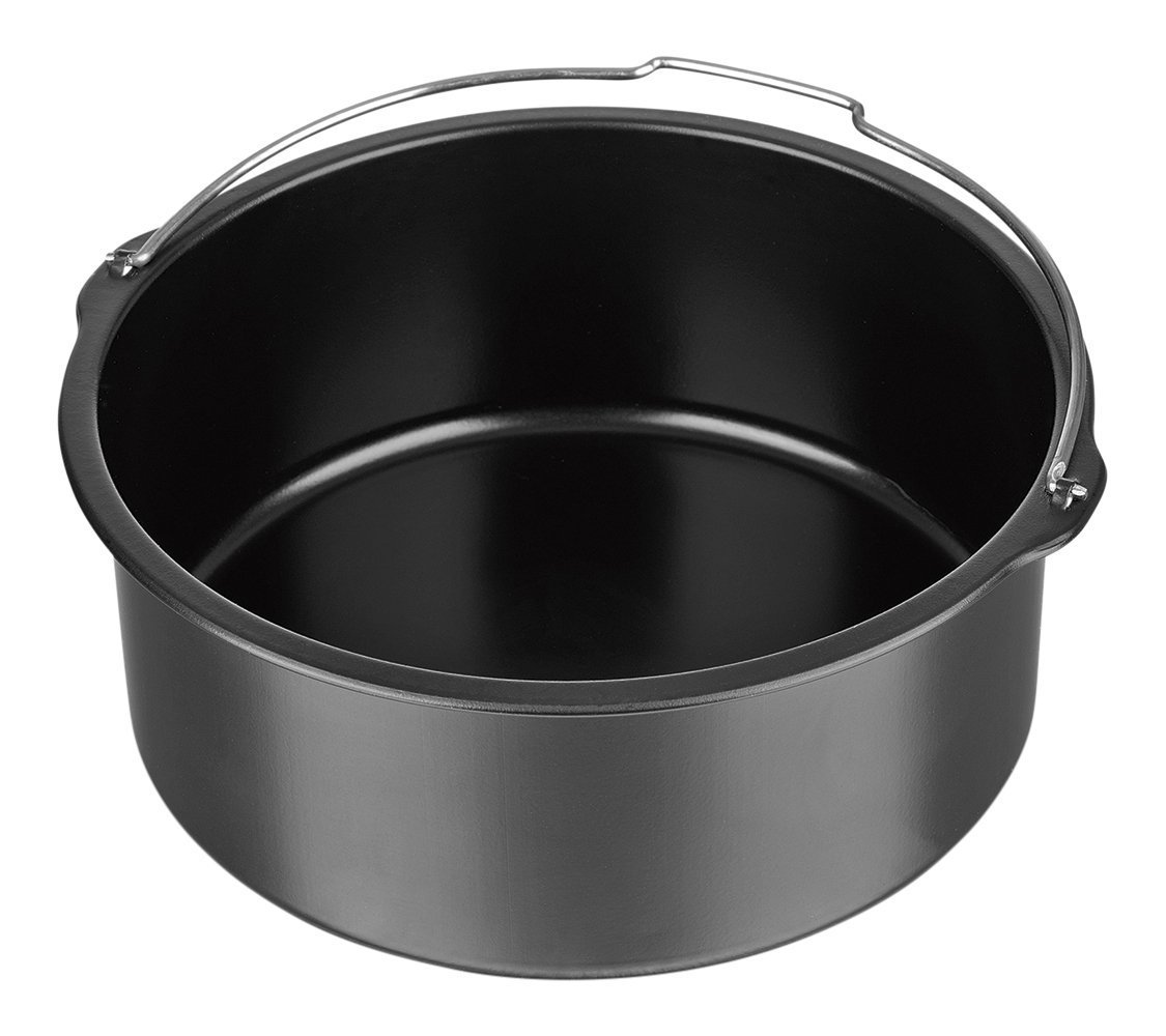 Air Friteuse Accessoires Taart Mand Pizza Pan 6/7/8-Inch Dural Bakkerij Mand Universele Alle Diepe koekenpan Model: Black 20 Cm