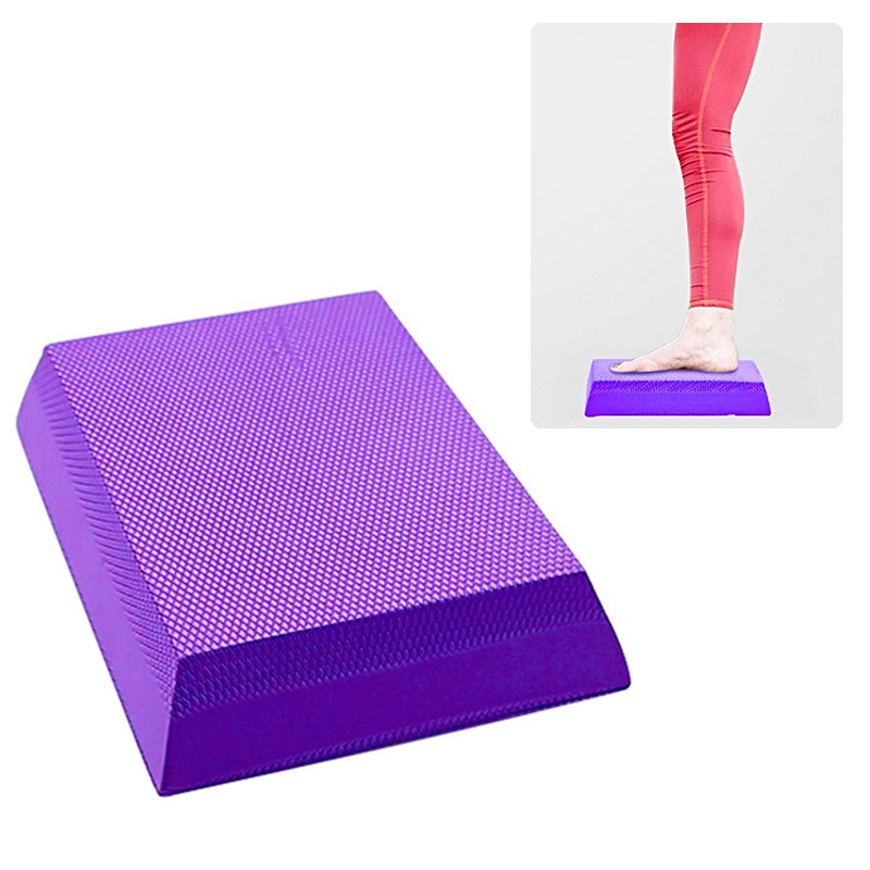 Trapesformet balansepute gym yoga wobble board pilates fysio stabilitet treningsmatte