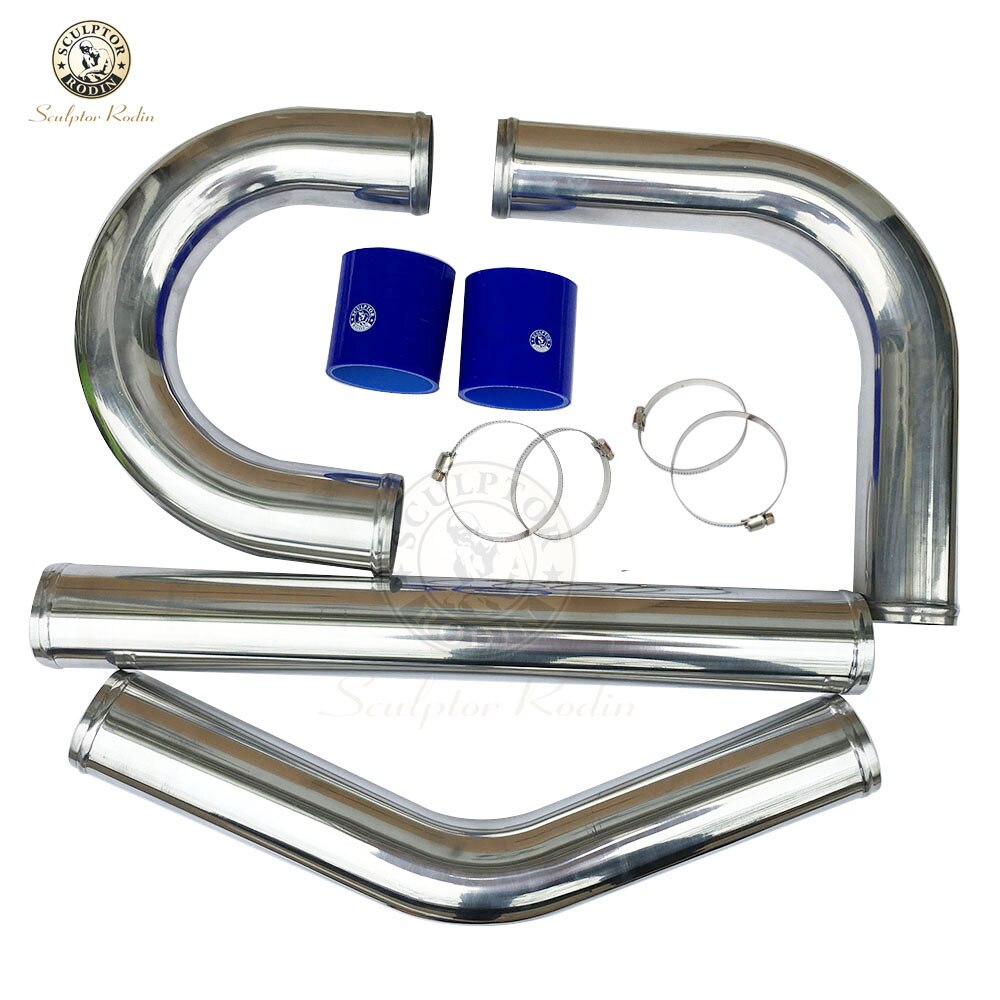 Tubo Intercooler 3 "pulgadas/76mm/recto/90 grados/45 grados/180 grados/espesor 2mm/tubo de aluminio DIY/tubo de entrada de aire
