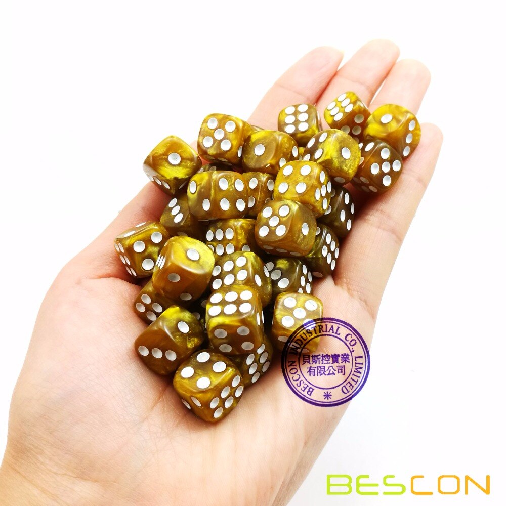 Bescon 12mm 6 Sided Dice 36 In Brick Box, 12mm Six Sided Die (36) Block Of Dice